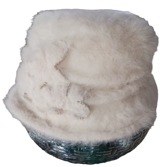 Seeberger Cream Colored Rabbit Hair Bucket Hat main image 11